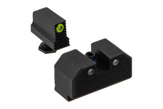 Night Fision Optics Ready Stealth GLOCK 17 MOS Night Sights features a 290-.313 rear blade height and yellow front ring